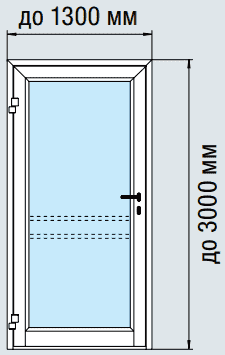 Одностворчатая дверь ES50 от Hermann