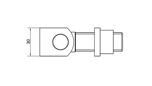 Комплектующие для распашных ворот Петля CAME H 18 регулируемая с гайкой, 42-68 мм, М18, приваривание в Пролетарске